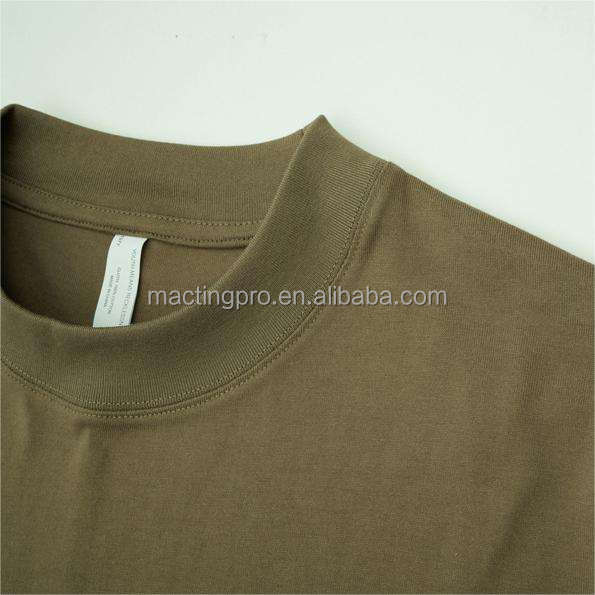 Cotton Men's Oversized T Shirt In 300 Gsm Cotton Seamless Short Sleeve Boxy Cropped Shirt Men