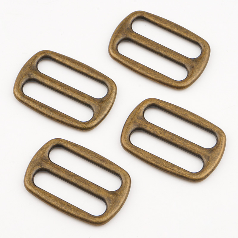 Metal Buckles Glossy Antique Copper 3/4 Inch Adjustable Triglide Buckle for Handbag