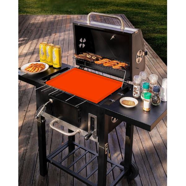 Versatile Orange Silicone Oven Pads High Temperature Resistant for Blackstone Barbecue Cleaning and Baking