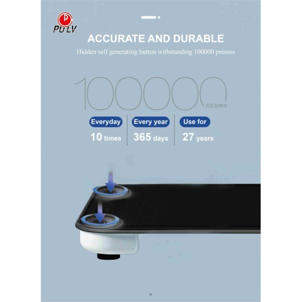Black Eco-Friendly Weight Scale with Self-Powered Technology