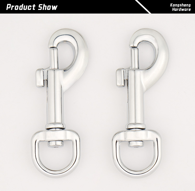 Customized Swivel Hook Buckle for Handbags and Pet Collar Leash 11mm Chrome Snap Hook
