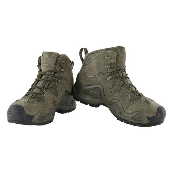 Men'S Mid Top Military Hiking Boots Breathable For Outdoor Sports