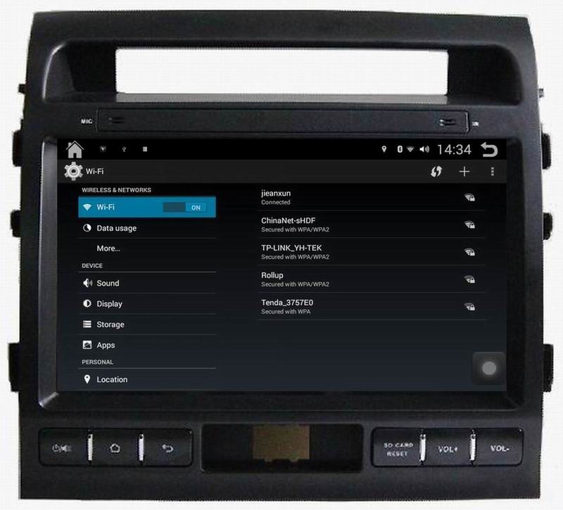 Ouchuangbo car video dvd player android 4.4 for Toyota Land Cruiser 2010-2012 Support 4*45 Watts amplifier 3g wifi BT