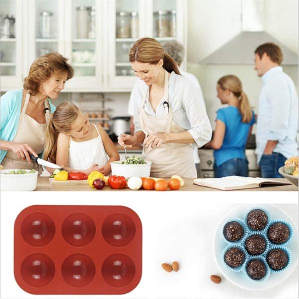 LFGB Approved Silicone Baking Moulds , OEM Silicone Sphere Mold Baking