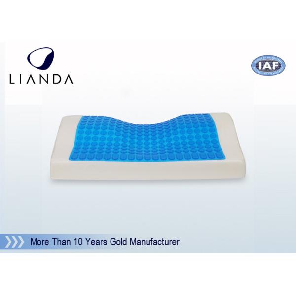 Classic Cooling Aqua Gel Pillow Memory Foam Spandex Cover , Gel Cooled Pillow
