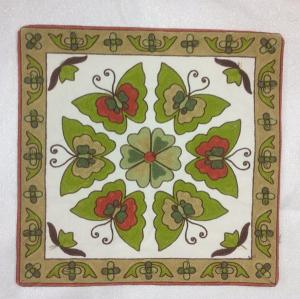 Quality Embroidery cushion cover with butterfly design. wholesale