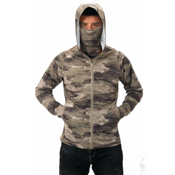 Tactical Elastic Camouflage Hooded Sweatshirts Zip Up Cardigan For Men And Women