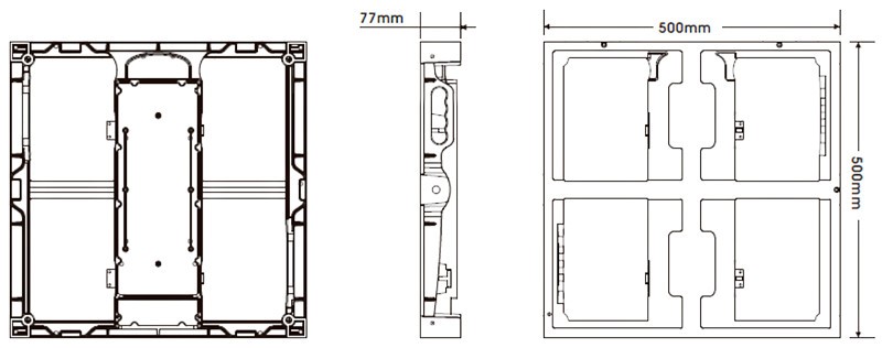 New Die casting aluminum cabinet Outdoor rental led display screen p4.81smd, led display Rental