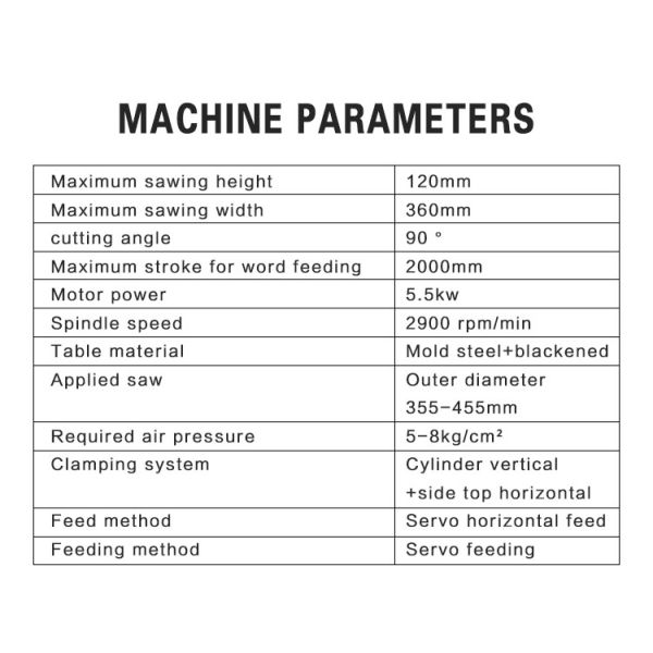 XS-455CNC-2A(2000mm) Double Servo Automatic Crosscutting Machine Cutting Pipe Aluminum