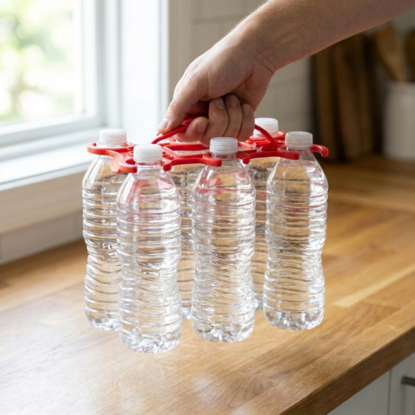 HDPE Plastic 6 Pack Bottle Holder Plastic Milk Bottle Carrier Durable