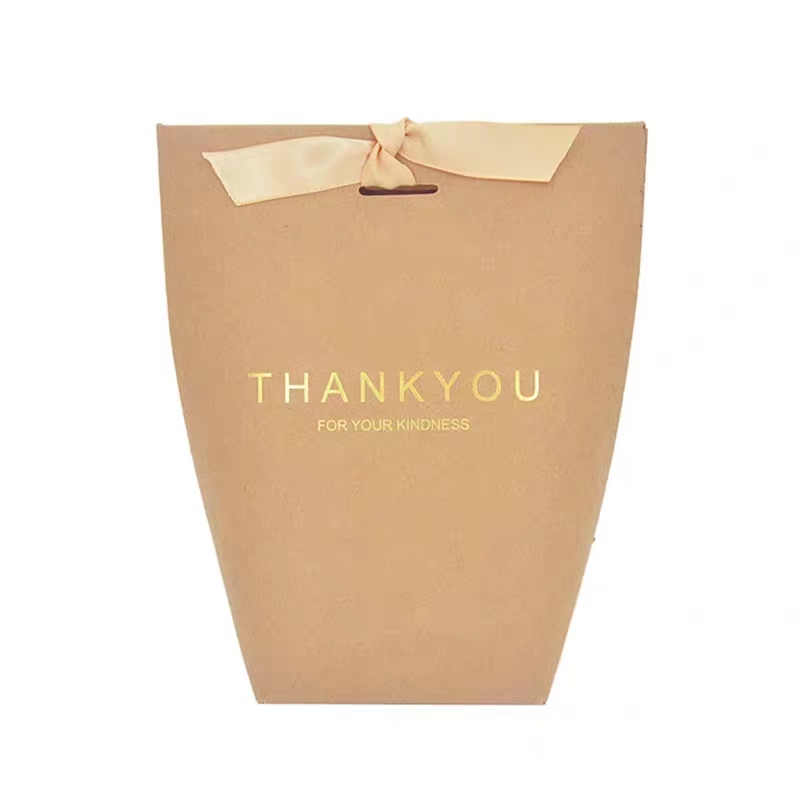 Customised Size Thank You Gift Bags Corrugated Paper For Wedding Guests