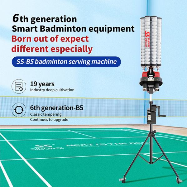 SIBOASI B5 Badminton Shuttlecock Feeder Machine Smart Badminton Shooting Machine