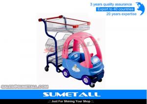 Quality Popular Plastic Body Children Shopping Trolley With Child Car Seats For Grocery Store wholesale