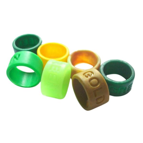 Custom Debossed Silicone Finger Ring With PMS Colour Matched