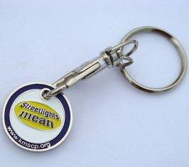 Epoxy Coating, Soft enamel, Zinc alloy Promotional Metal Keyrings