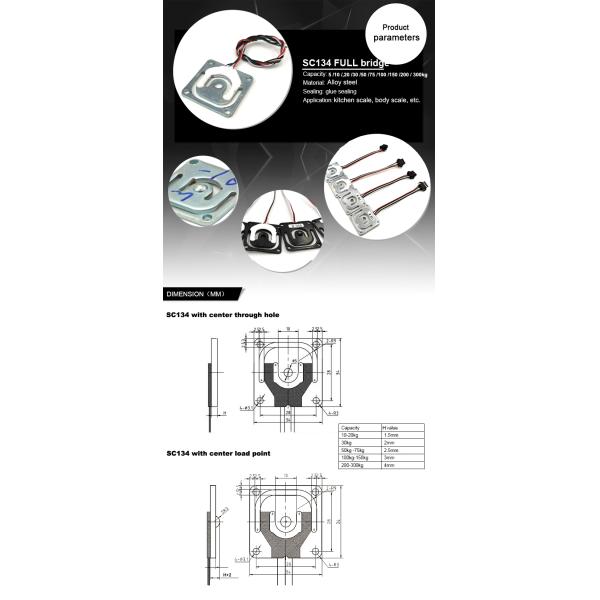 SC134 Half Bridge 3 Wire 50 Kg 5Kg Load Cell 10Kg 20Kg 30Kg 50Kg Load Cell Miniature Compression Micro Load Cell