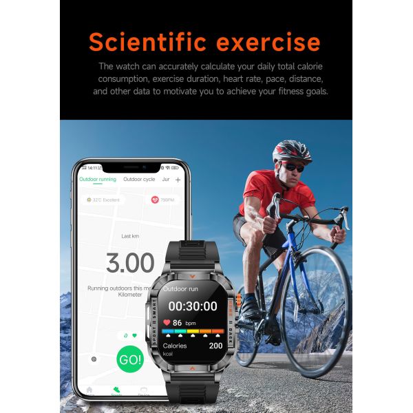 2.01inch 2G/3G/4G Network and Webcam video chat water resistant gps running sleep sports health activity tracker digital sport S1 Pro smart phone