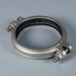 Quality Nickel White Rooved Rigid Coupling , Fire Fighting Grooved Fittings 2 Years Warranty wholesale