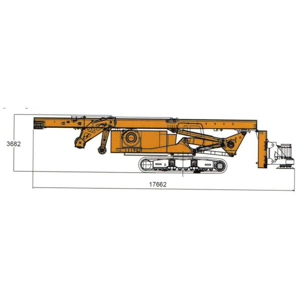 Strong Rock Rotary Head Drilling Rig TR360HT High Configuration