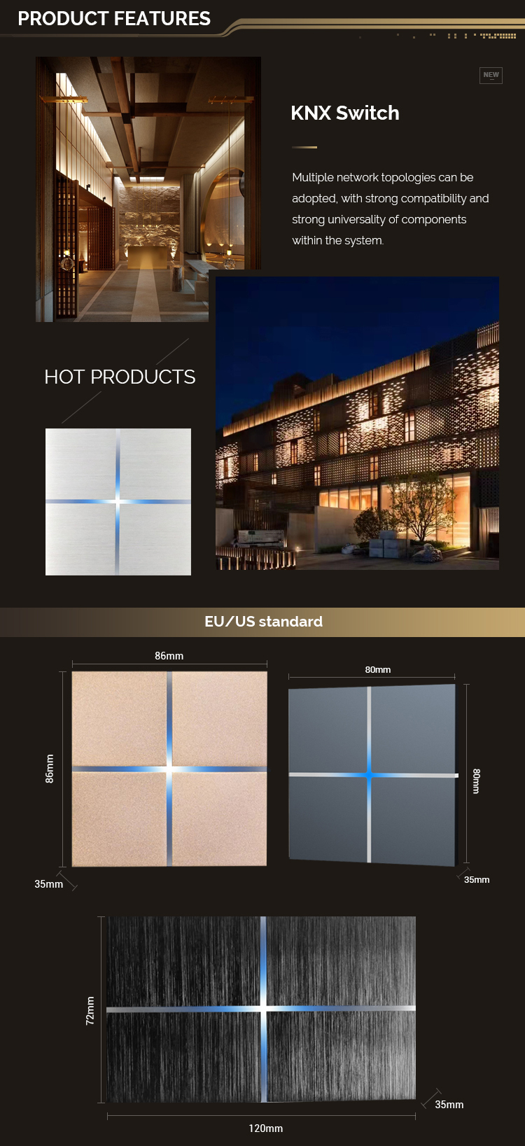 2025 Zigbee 1/2/3/4 Gang Smart Full Touch Waterproof Luxury IP21 Light Switch with Smart Life EU/US Wall Switches