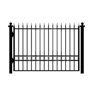 Quality House Gates Design Garden Black Iron Fence Panels , Outdoor Metal Fence wholesale