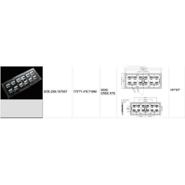 SMD Plastic Led Lens Array Parking Spot Lamps Component Lens For XTE