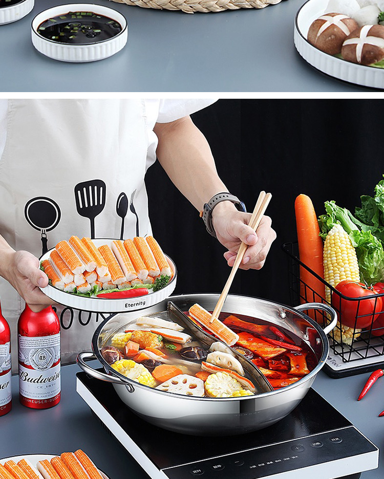 Good Quality Hot Pot Pot Multi-user Hotpot 201 Stainless Steel Shabu Shabu Pots For Cooking