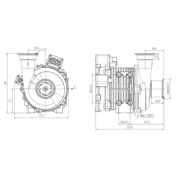 High Voltage DC540V 1500W Brushless DC Water Pump JP1500-540V For Electricized Engineering Vehicles
