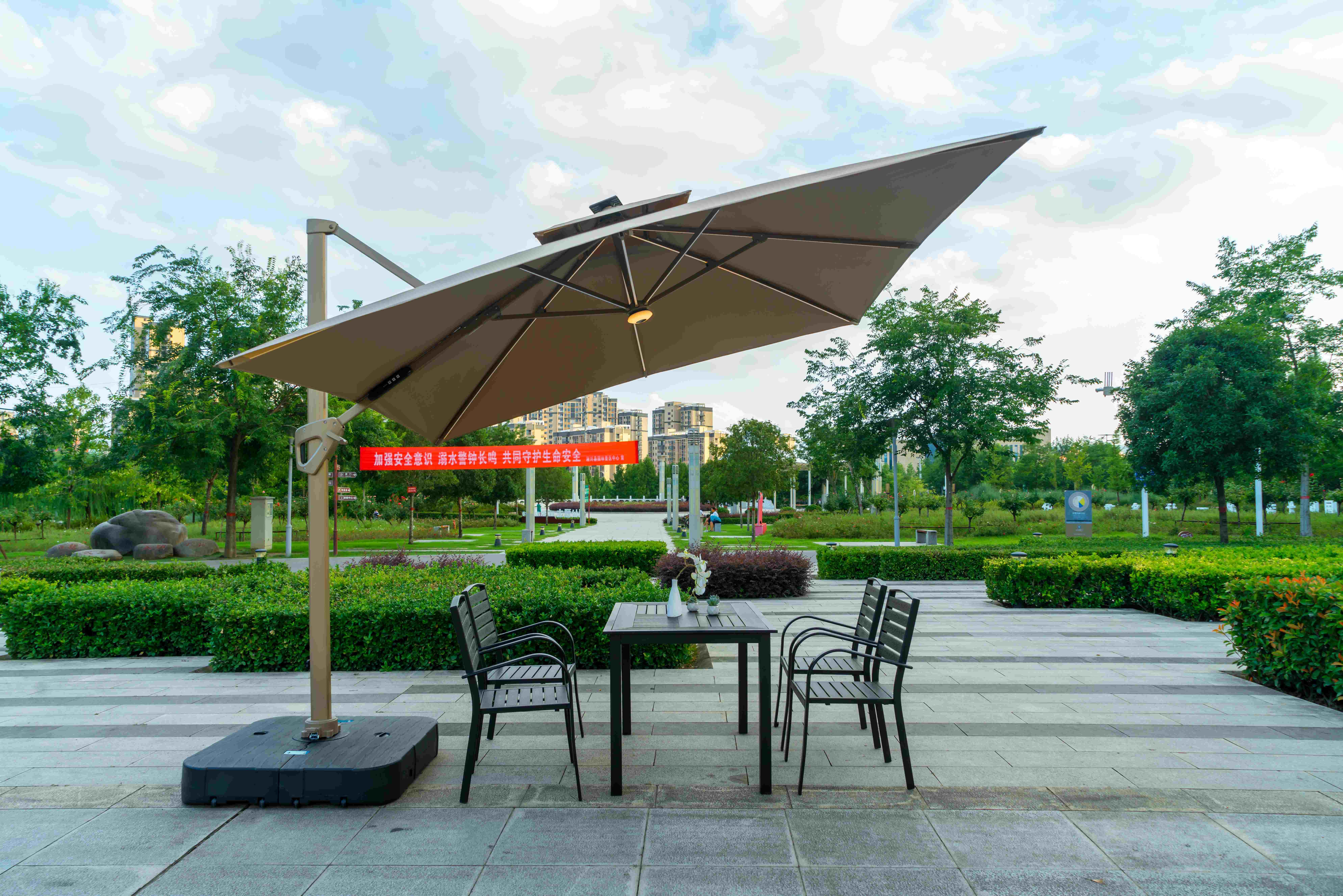 7 Pieces Extendable Modern Black Patio Restaurant 9 Piece Dining Sets Outdoor Garden Porch Aluminum Table and 8 Seater