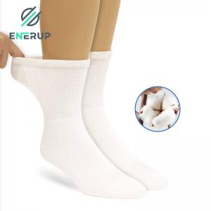 China Mid Calf Mens Loose Fit Diabetic Socks 90% Cotton 10% Nylon Diabetic Ankle Socks on sale