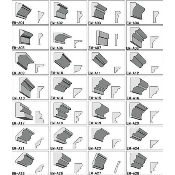 Customizable Moisture Proof Lightweight Stucco Foam Trim EPS Decorative Moulding for Villas