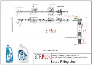 China Foaming Liquid Filling And Sealing Machine Line For Floor / Glass Cleaner on sale