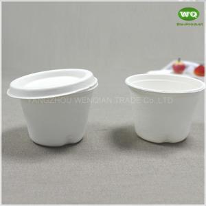 China 100% Biodegradable 2oz Sugarcane Containers With Lids -Biodegradable Bagasse Fiber Condiment Jello Shot Cups Portion Cup on sale
