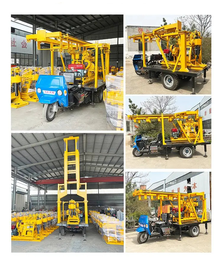 200 Meter Tricycle Mobile Water Well Drilling Rig For Farmland Irrigation