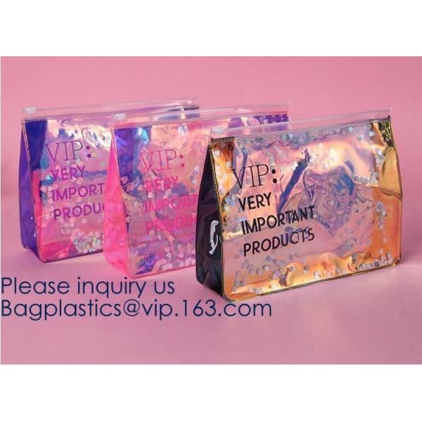 Promotional EVA cosmetic pouch bag with a rubber handle,eco friendly transparent BSCI women EVA cosmetic bag, bagease