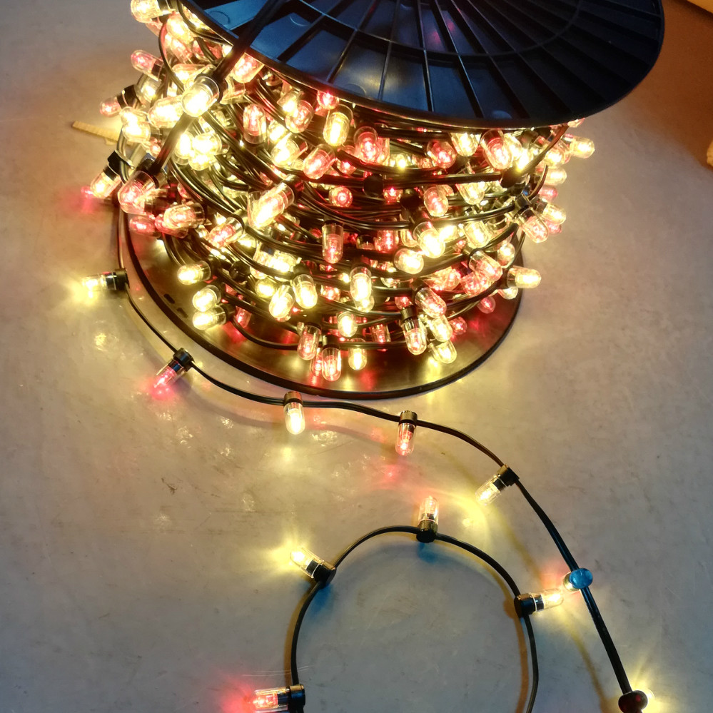 50M/roll custom IP65 flashing led clip on light for AU 666 led airy strings 12v green white ribbon