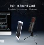 GESTTON USB C Condenser Microphone With Sound Card High Sensitivity