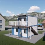 Student Dormitory Two Storey Container House 20ft