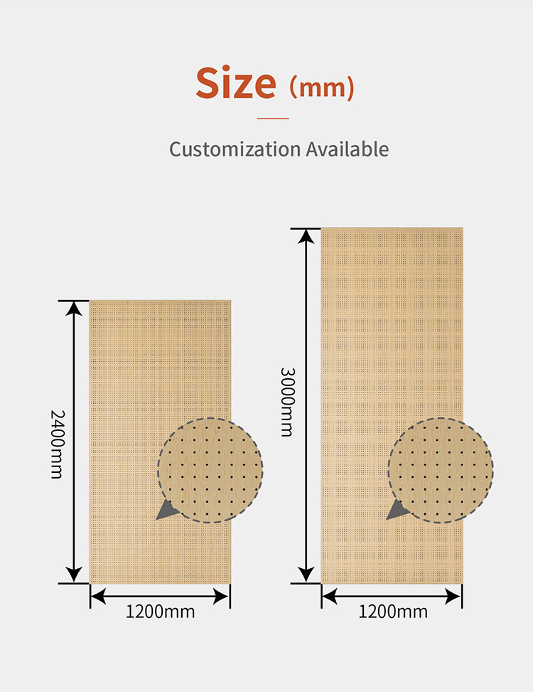 Stylish Decorative Perforated Acoustic Wood Panels for Commercial Studio