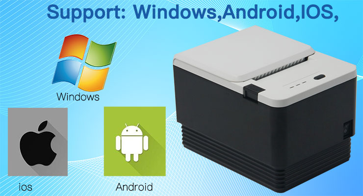 Mini Pos Printer with Auto Cutter and Multiple Language Support via Serial USB Ethernet
