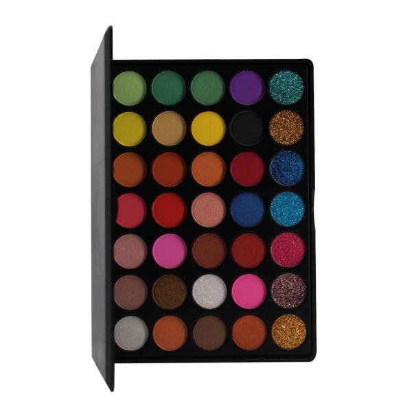 OEM Eye Makeup Eyeshadow , 35 Multi Colorful Eyeshadow Palette Private Label