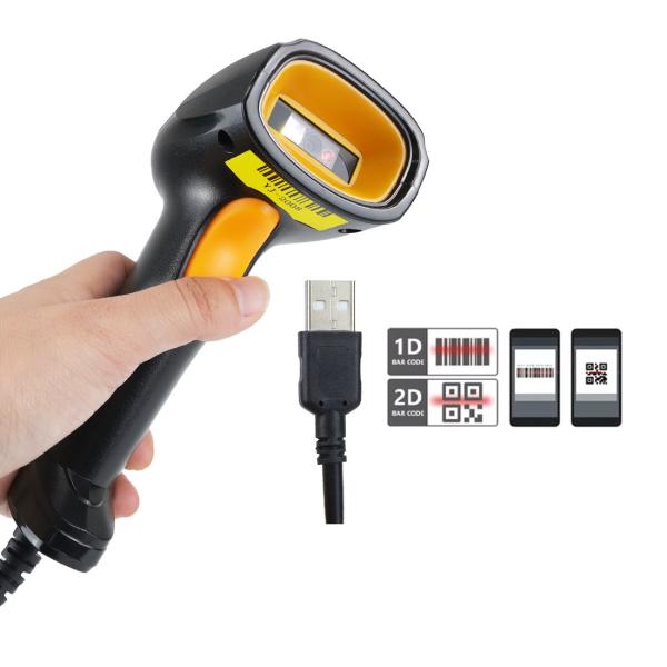 CMOS Supermarket Barcode Scanner IP52 Book QR Code Scanner 5V