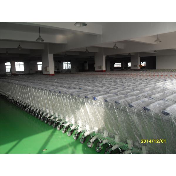 4 Wheel Hand Supermarket Shopping Cart Trolley With Coin Lock 70KGS Capacity