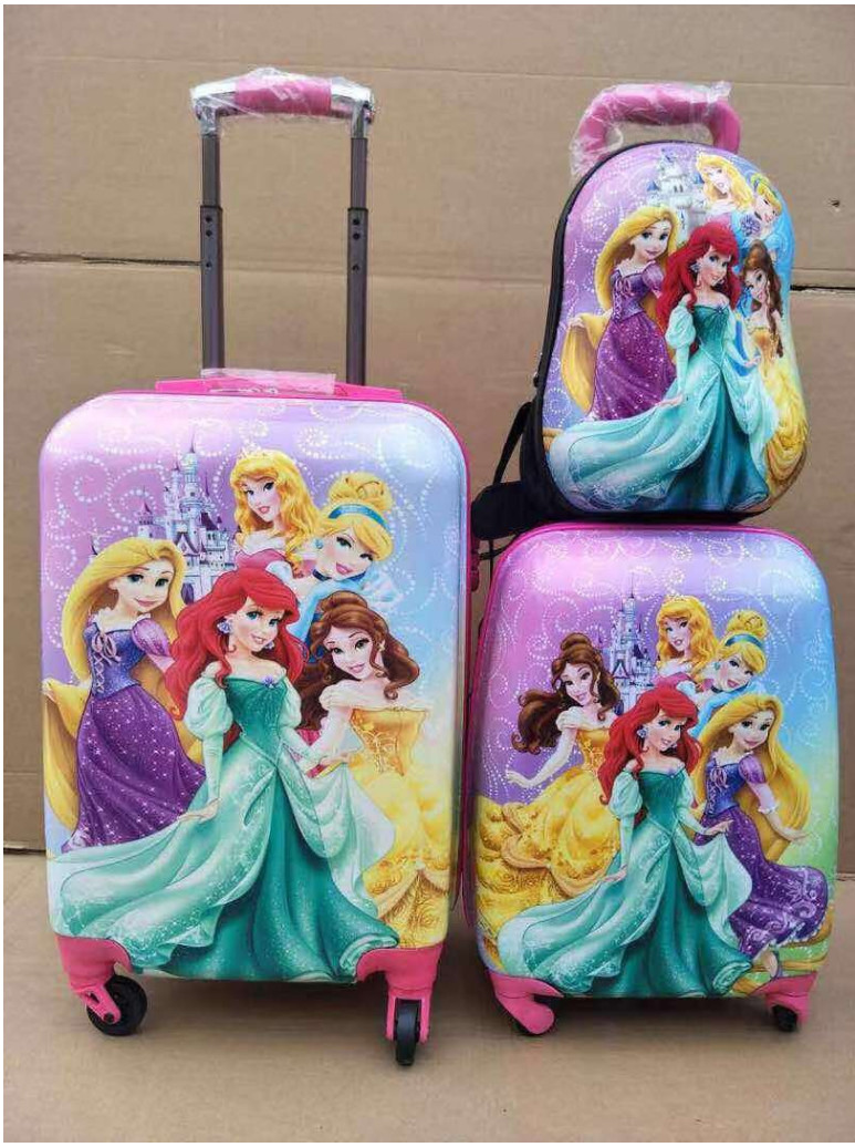 Customized Cartoon Suitcase Children Rolling Luggage Bag Kids Trolley Case Suitcase