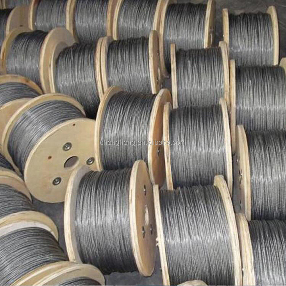 Special Cold Heading Steel Galvanized Steel Wire Rope for Bicycle Brake 0.79mm to 12.5mm Diameter