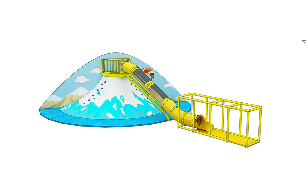3.5M Volcano Slip And Slide Playground Equipment Indoor Commercia High Safety