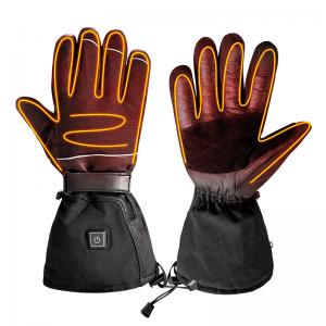 China Thick Rechargeable Li-ion Battery Heated Winter Gloves 7.4V Battery Powered Ski Gloves with 3 Temperature Gears on sale
