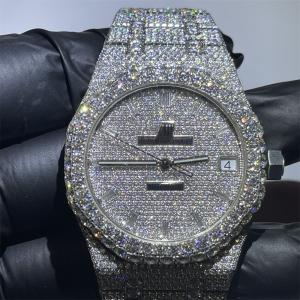 China Bust Down VVS Moissanite Diamond Iced Out Luxury Watch Swiss Clone Automatic Movement Wrist on sale