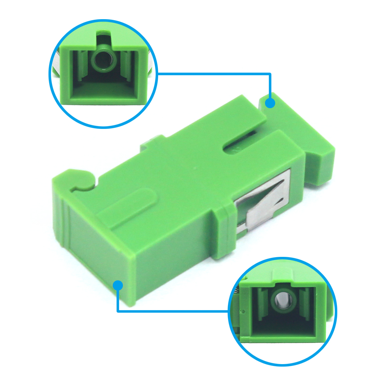 0.2dB Insertion Lose SC APC Single Mode Fiber Adapter for 3G Network Installation