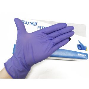 Quality Puncture Resistant Nitrile Powder Free Gloves / Nitrile Medical Exam Gloves wholesale